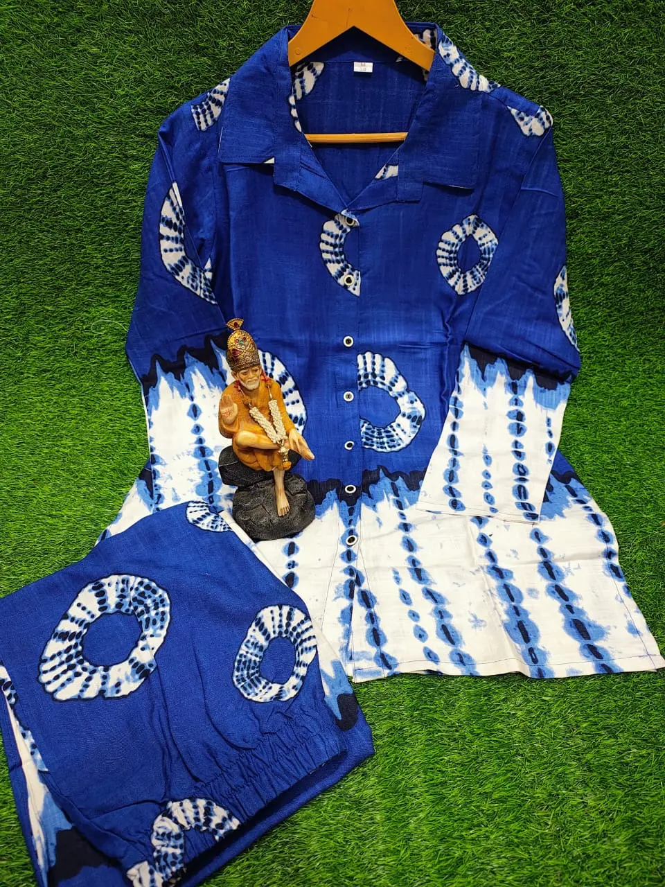 Tie-dye Printed Soft Rayon slub kurta coord set 4 coord set