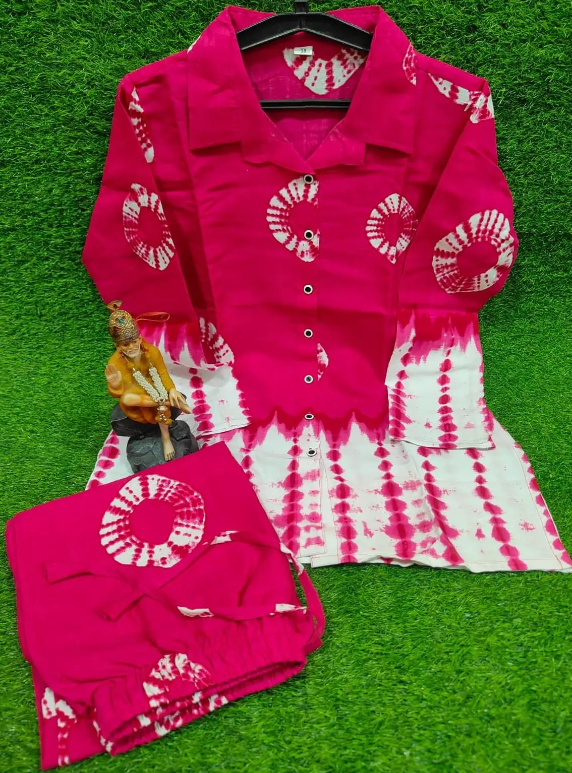 Tie-dye Printed Soft Rayon slub kurta coord set 2 coord set