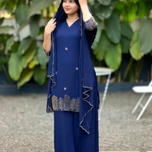 blue colour salwar ethnic wear